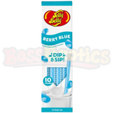 Jelly Belly Berry Blue Flavoured Dip & Sip Straws 10pk (60g) : UK