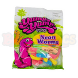 Yumy Yumy Neon Worms Gummy Candy 